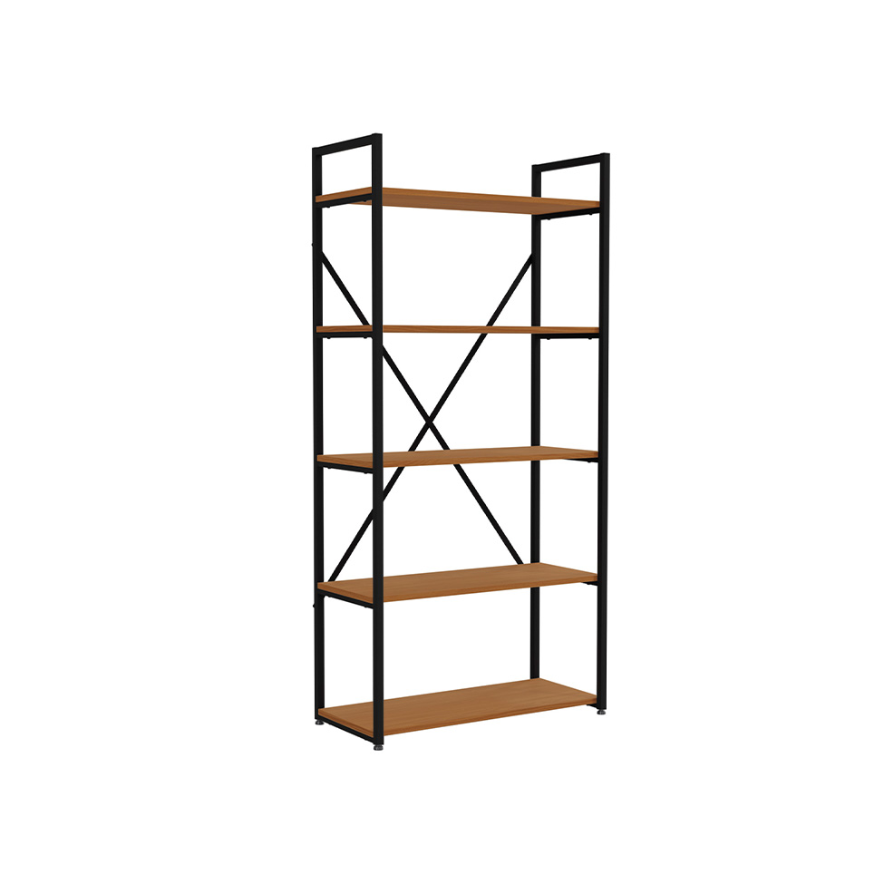 Estante Goya Canela e Preta 152x72 cm