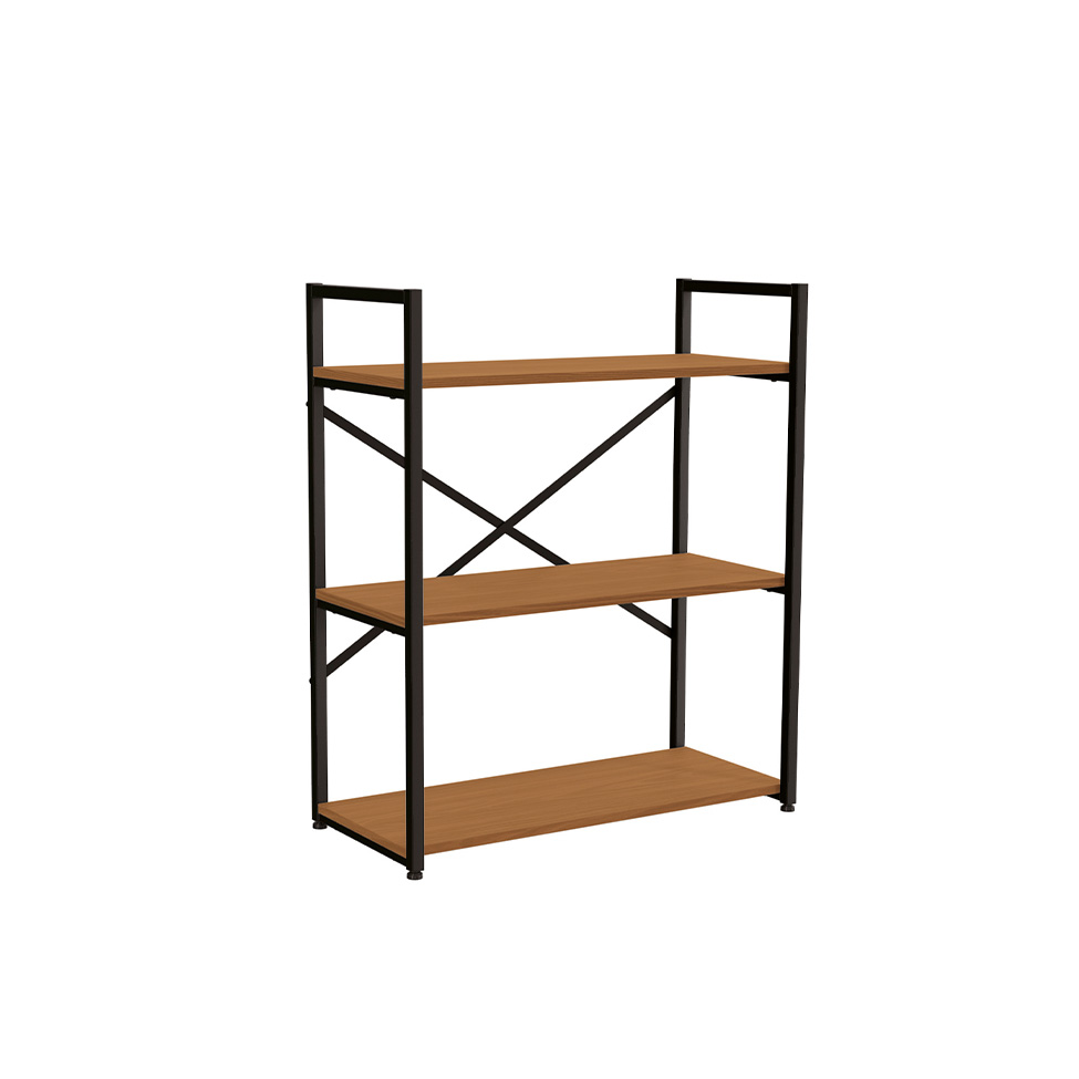 Estante Goya Canela e Preta 87x72 cm