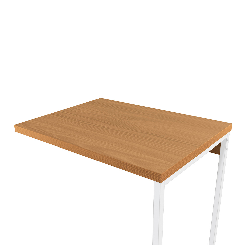 Mesa Auxiliar de Escritório Goya Canela e Branca