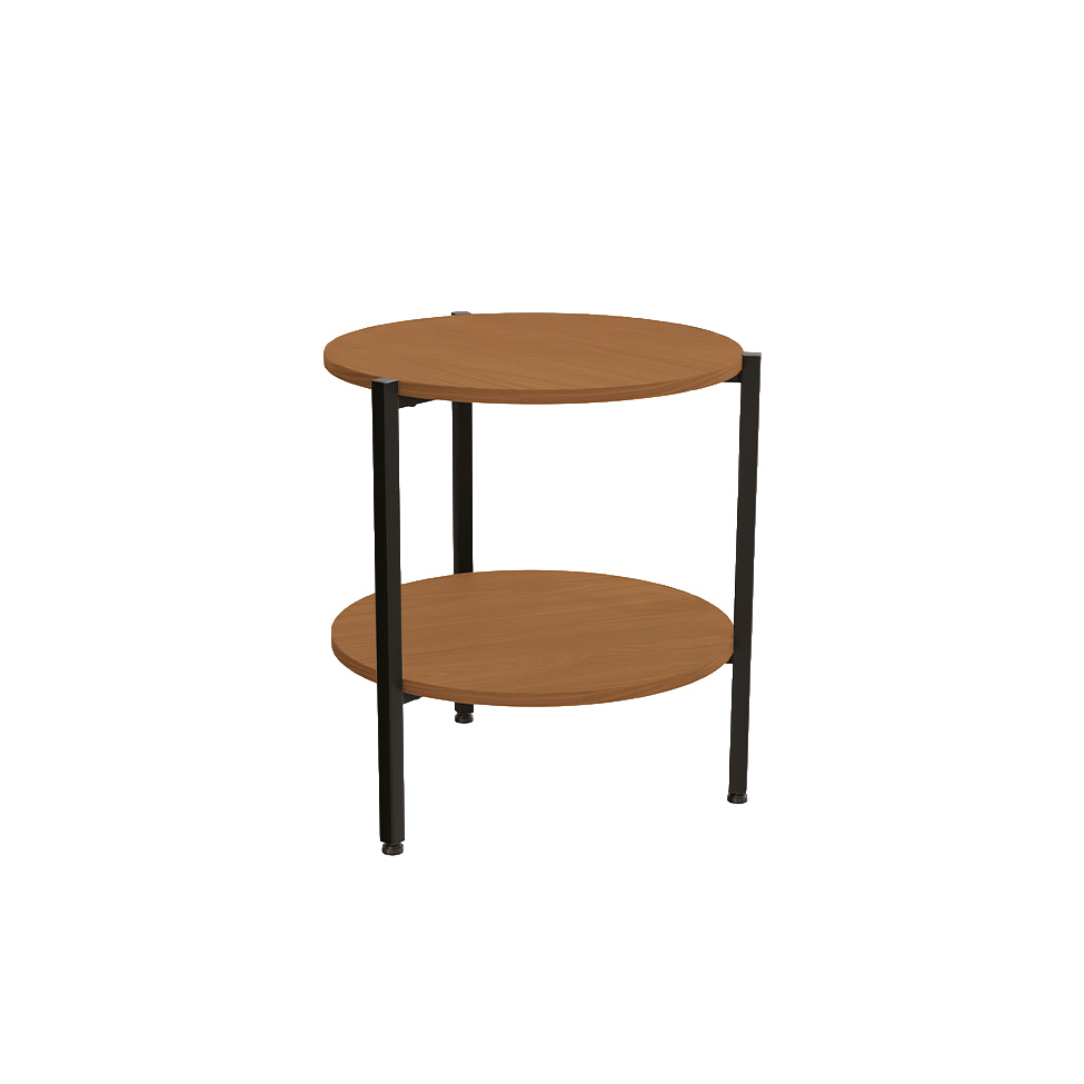 Mesa Lateral Retangular Goya Canela e Preta 47 cm