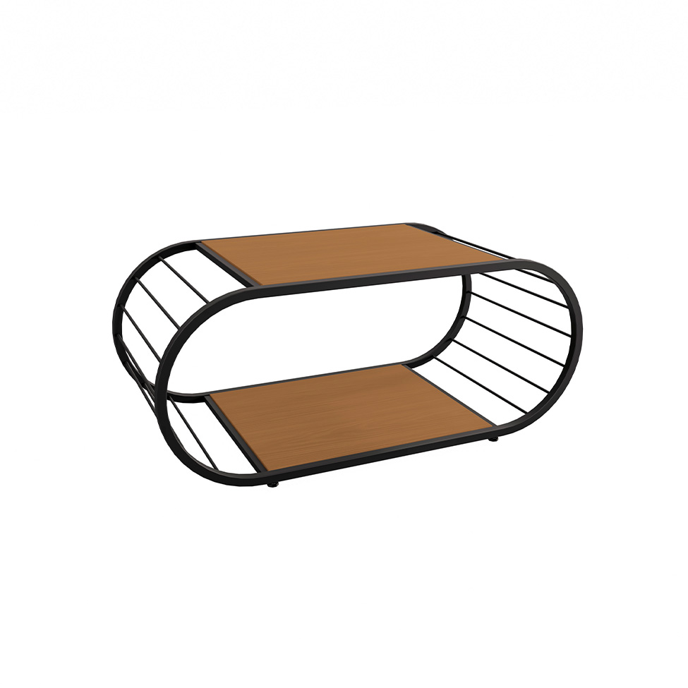 Mesa de Centro Retangular Goya Canela e Preta