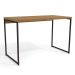 Mesa de Escritório Clécio Industrial Freijó e Preta 118 cm