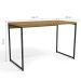 Mesa de Escritório Clécio Industrial Freijó e Preta 118 cm