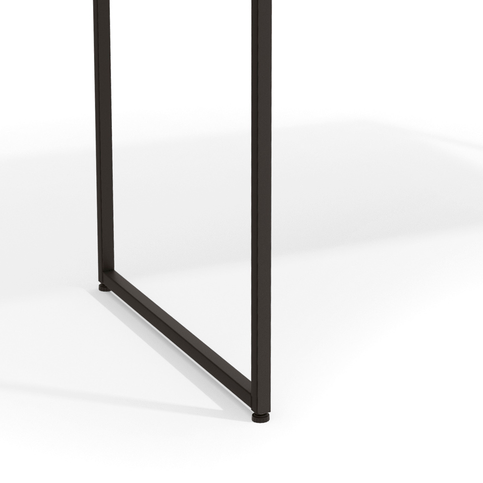 Mesa de Escritório Clécio Industrial Freijó e Preta 118 cm