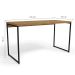 Mesa de Escritório Clécio Industrial Freijó e Preta 136 cm