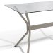 Mesa de Jantar Retangular com Tampo de Vidro  Loire Cinza 120 cm