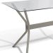Mesa de Jantar Retangular com Tampo de Vidro  Loire Cinza 140 cm
