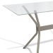 Mesa de Jantar Retangular com Tampo de Vidro  Loire Cinza 150 cm