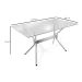 Mesa de Jantar Retangular com Tampo de Vidro  Loire Prata 120 cm