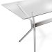 Mesa de Jantar Retangular com Tampo de Vidro  Loire Prata 120 cm