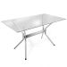 Mesa de Jantar Retangular com Tampo de Vidro  Loire Prata 140 cm