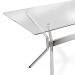 Mesa de Jantar Retangular com Tampo de Vidro  Loire Prata 140 cm