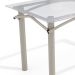 Mesa de Jantar Retangular com Tampo de Vidro Elba Cinza 120 cm