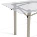 Mesa de Jantar Retangular com Tampo de Vidro Elba Cinza 150 cm