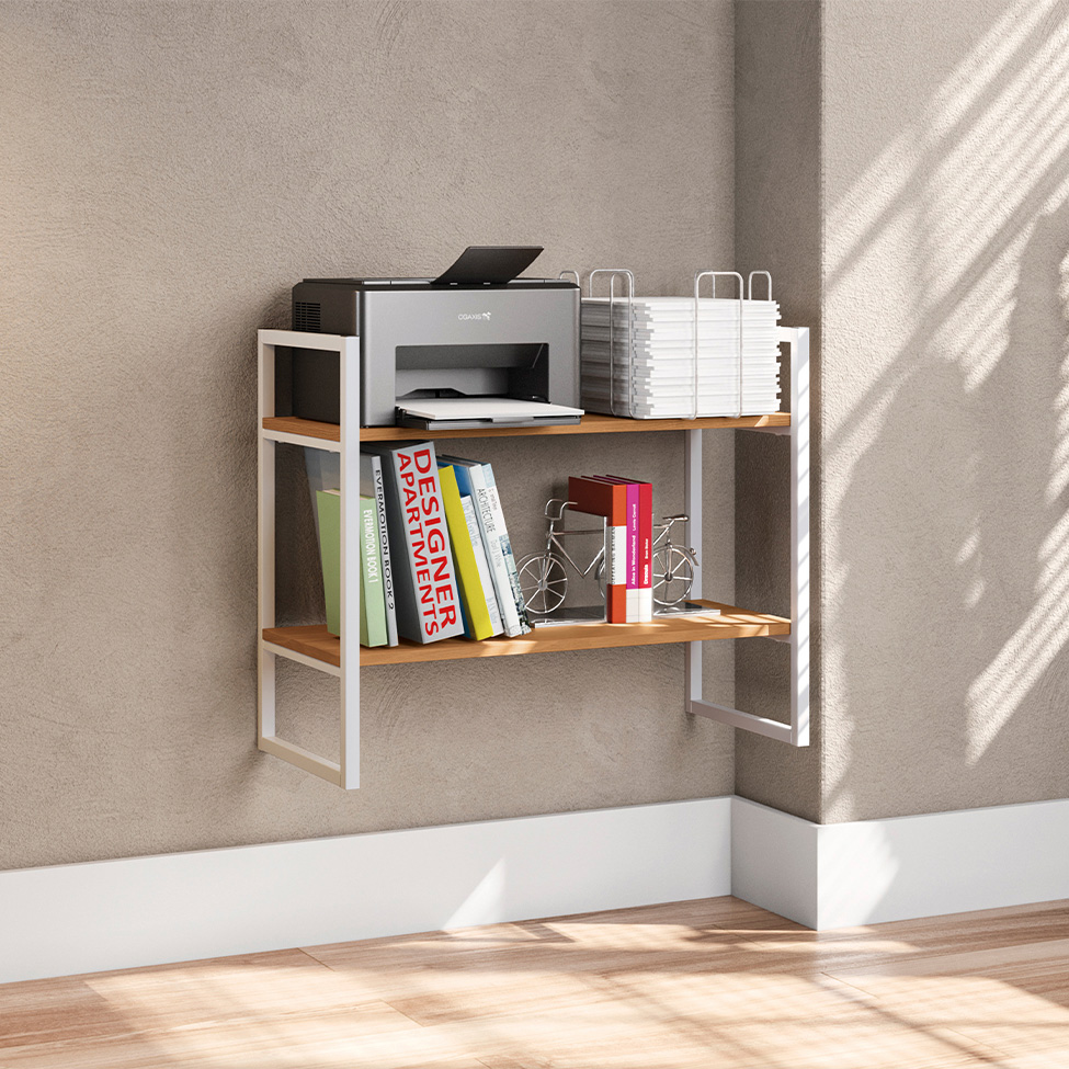 Nicho Retangular Goya Canela e Branca