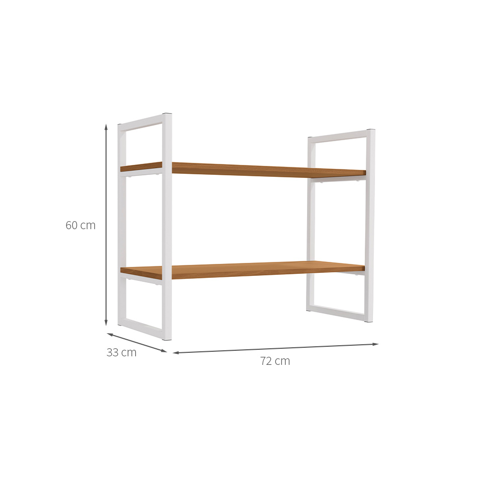 Nicho Retangular Goya Canela e Branca