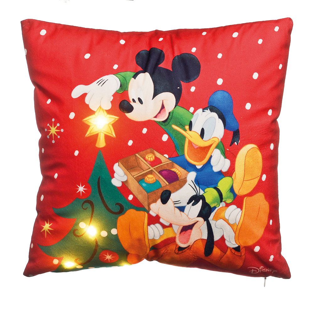 Almofada de Natal com LED Disney Vermelha