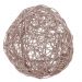 Bola Rattan Decoração Natalina 20 Cm Cor Nude Peso 360 G