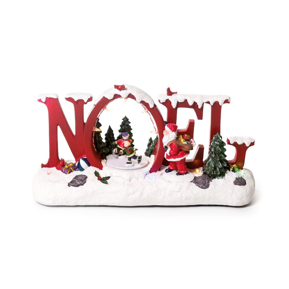 Cenário Natal Com Movimento E Som Rinque Papai Noel Árvore