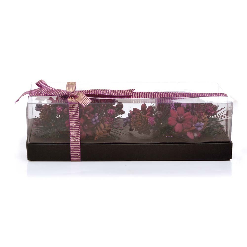 Conjunto com 2 Centros de Mesa Natalino Cromus Roxo