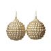 Conjunto com 2 Enfeites de Natal Bola Dourado