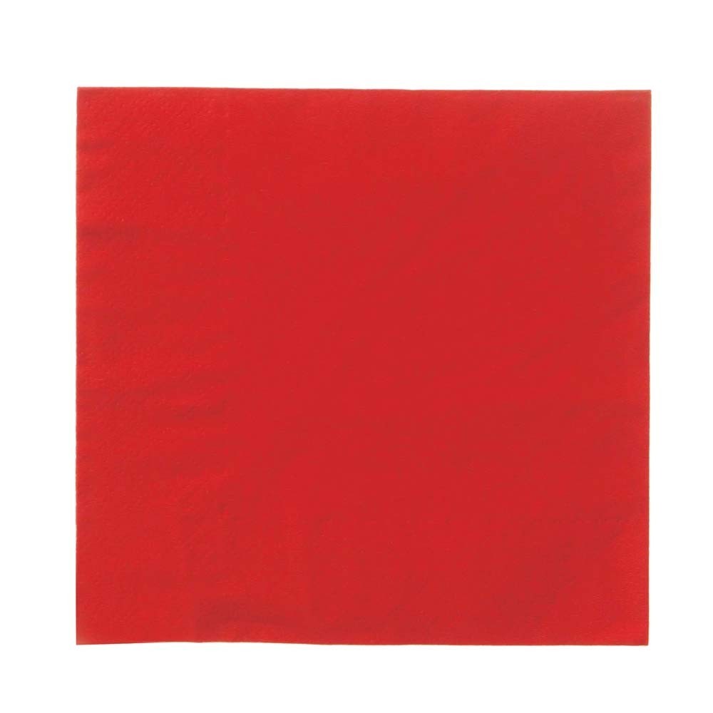 Conjunto com 20 Guardanapos Liso Vermelho