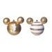 Conjunto com 4 Enfeites Natalinos Mickey Dourado 8 cm