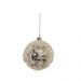 Conjunto com 4 Enfeites de Natal Bola Prateado 10 cm