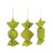Conjunto com 6 Enfeites de Natal Bala Verde