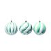Conjunto com 6 Enfeites de Natal Bola Azul e Branco 10 cm