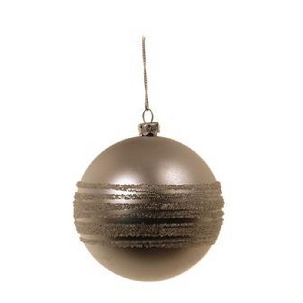Conjunto com 6 Enfeites de Natal Bola Dourado 8 cm