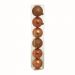 Conjunto com 6 Enfeites de Natal Bola Marrom 8 cm