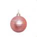 Conjunto com 6 Enfeites de Natal Bola Rosa 6 cm