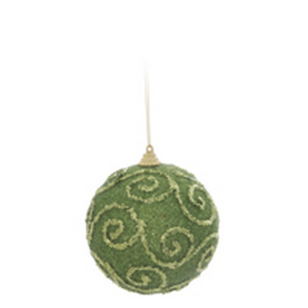 Conjunto com 6 Enfeites de Natal Bola Verde 8 cm