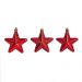 Conjunto com 6 Enfeites de Natal Estrelas Vermelho