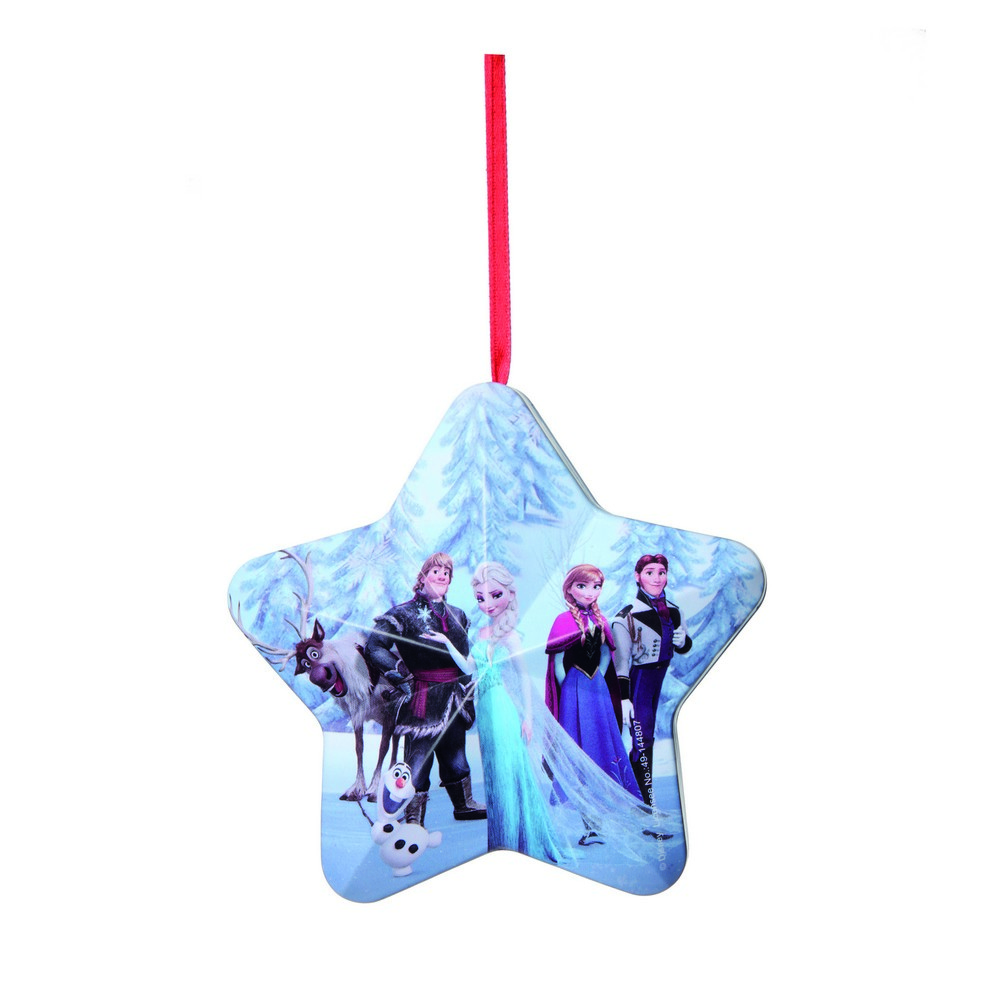 Conjunto com 6 Enfeites de Natal Frozen Azul