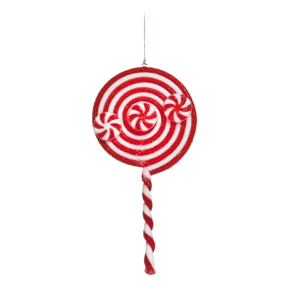 Enfeite Natal Decorativo Pirulito Cor Vermelho 3 Unidades