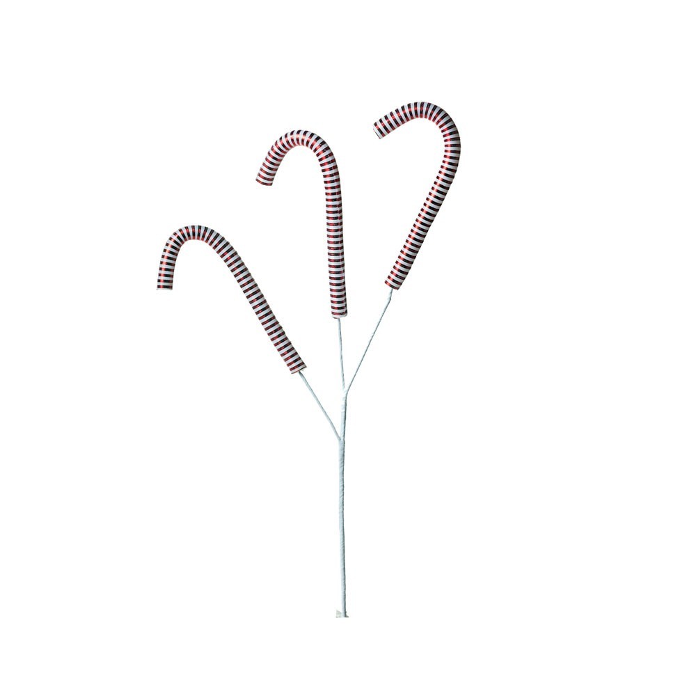Enfeite Natalino Candy Cane Branco