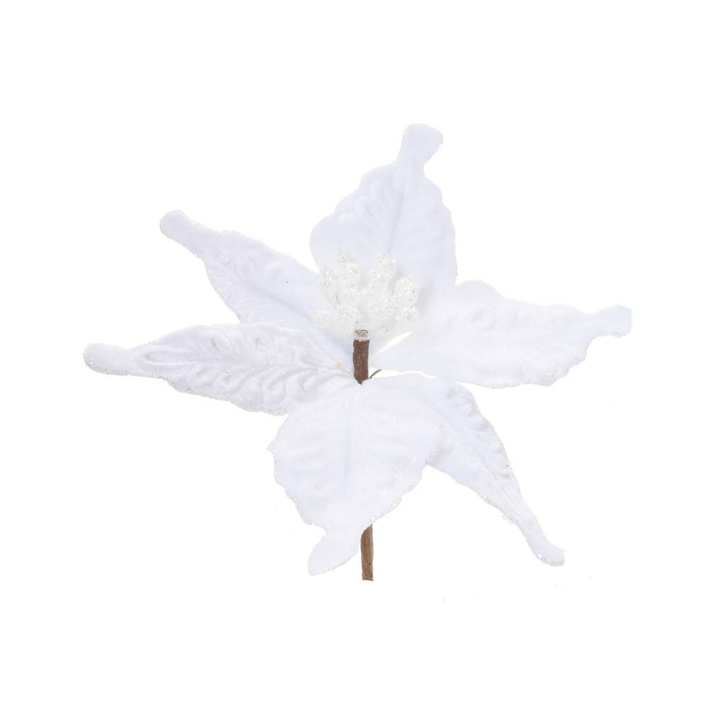 Enfeite Natalino Flor Branca