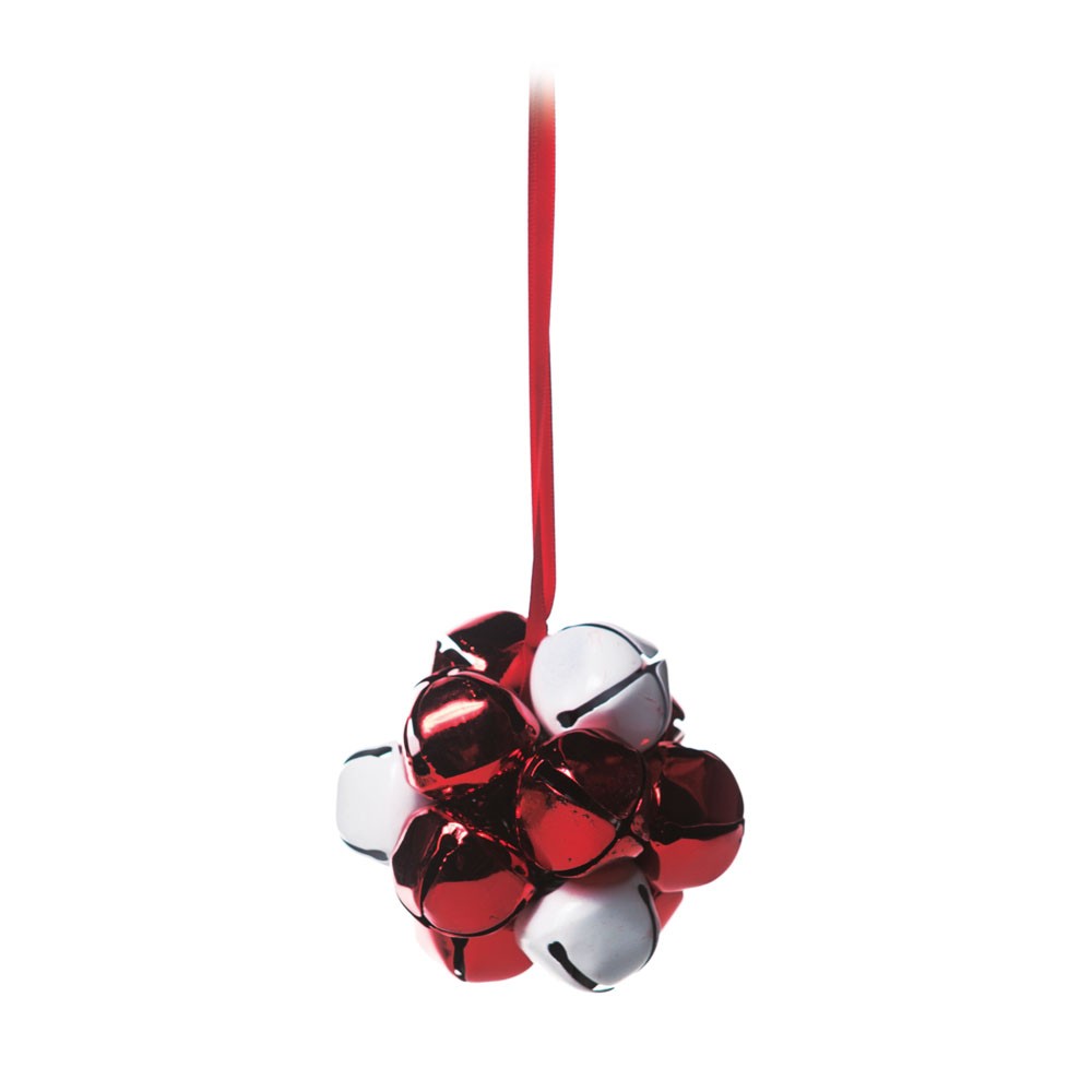 Enfeite de Natal Bola de Guizos Vermelho