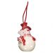 Enfeite de Natal Boneco de Neve Branco e Vermelho