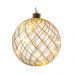 Enfeite de Natal Cromus com LED Incolor e Dourado 8 cm