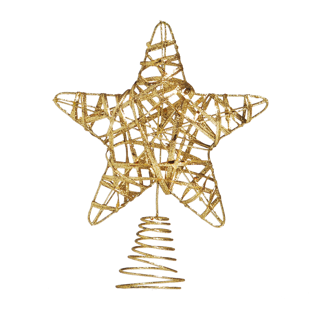 Enfeite de Natal Estrela Vazada Dourada 15 cm