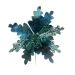 Enfeite de Natal Flor Azul 23 cm