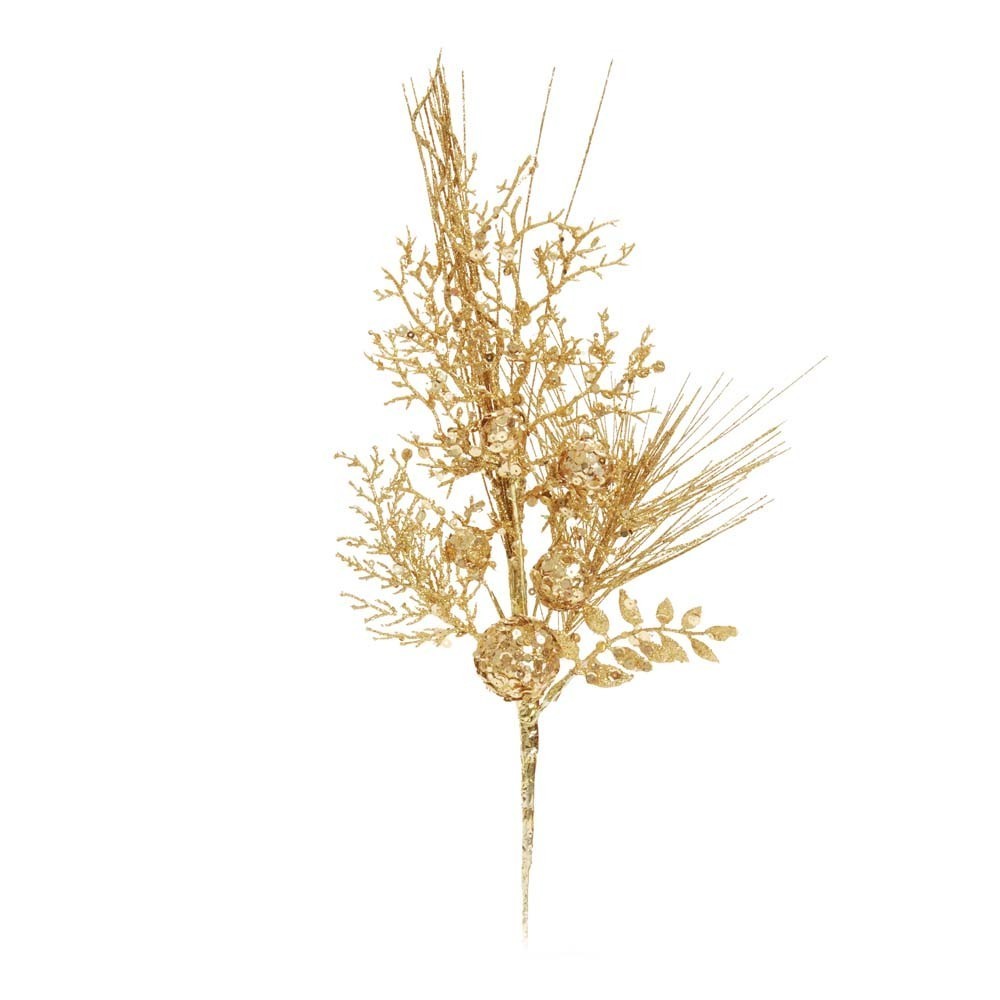 Enfeite de Natal Galho Dourado 55 cm