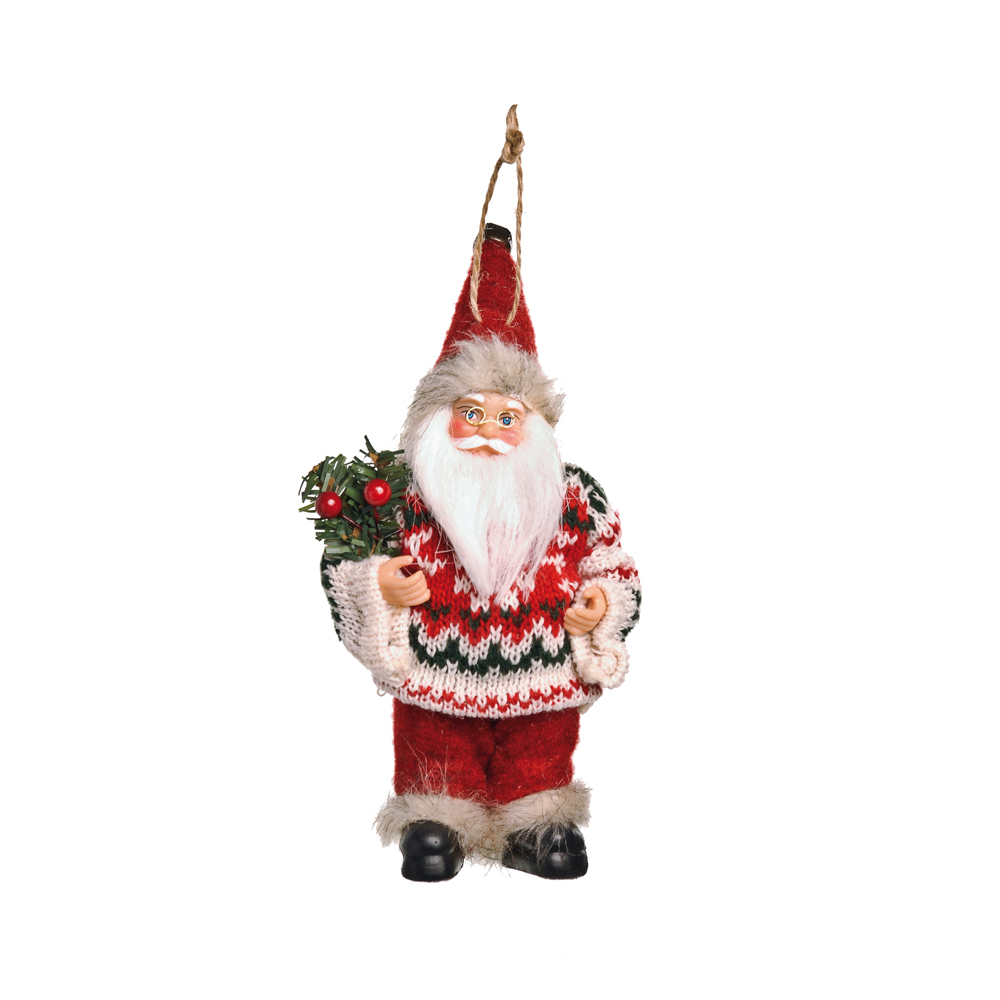 Enfeite de Natal Papai Noel Vermelho 20 cm