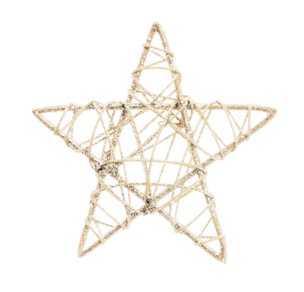 Estrela Decoração Natalina 15x15 Cm Cor Nude Plástico 1 Peça