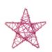 Estrela Decoração Natalina 15x15 Cm Cor Rosa Plástico 1 Peça