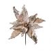 Flor Artificial Decoração Natal Poinsetia Glitter Nude