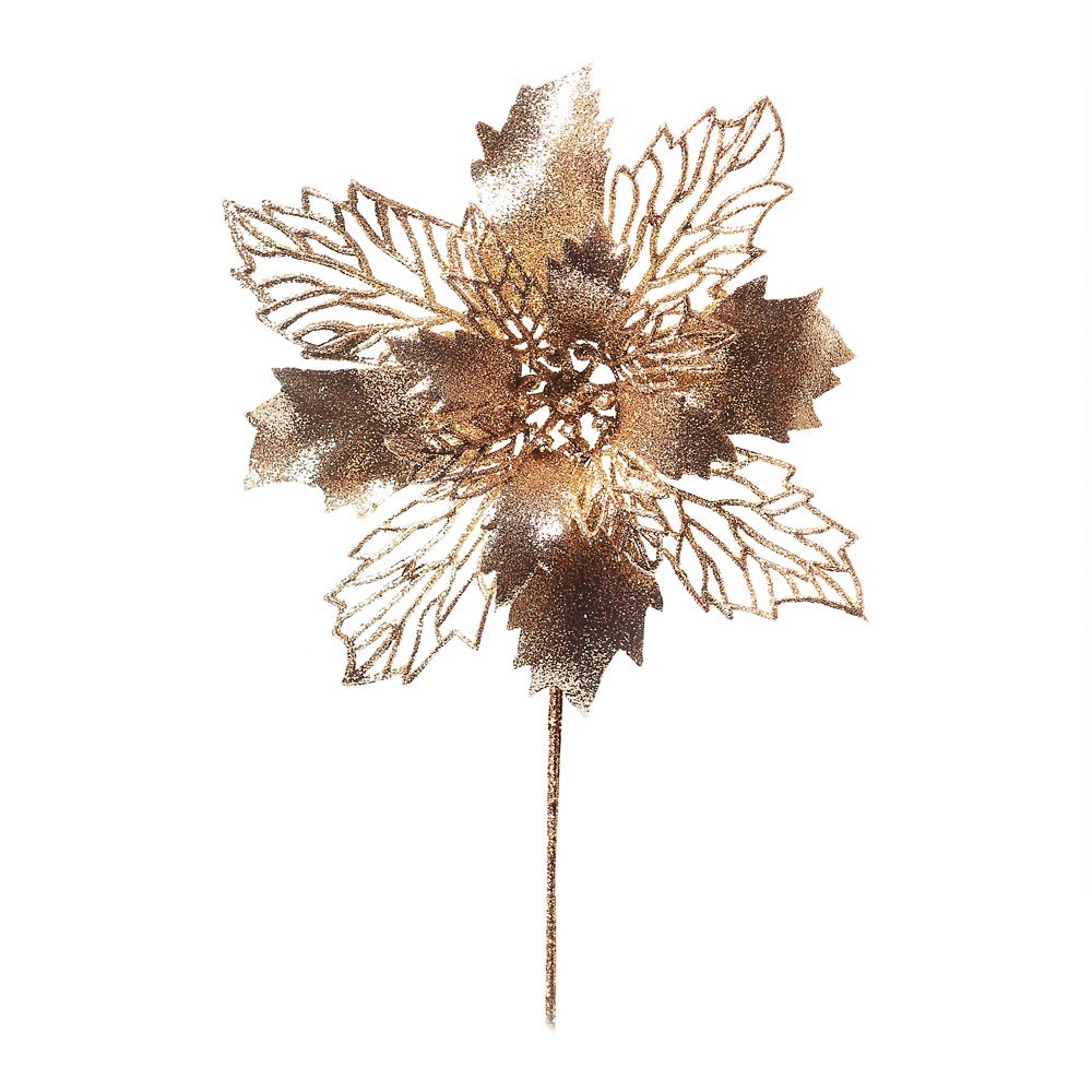 Flor Decoração Natal P/Árvore Natal 15Cm Nude